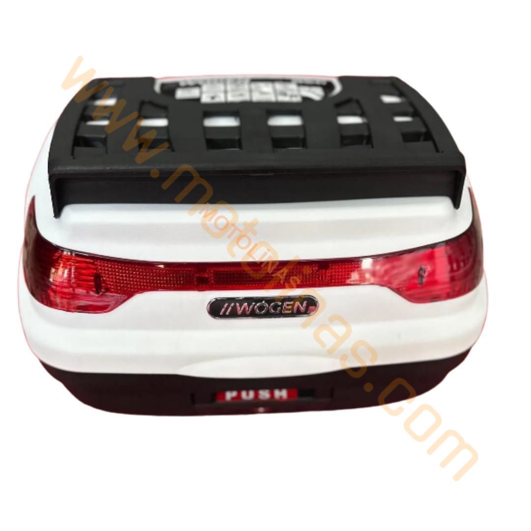 MOTOSİKLET ARKA TOPCASE ARKA ÇANTA 41 LİTRE BASİC BEYAZ