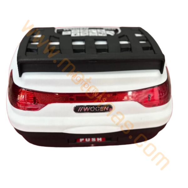 MOTOSİKLET ARKA TOPCASE ARKA ÇANTA 41 LİTRE BASİC BEYAZ