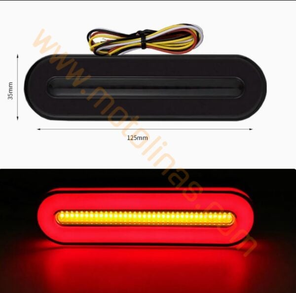 Motosiklet Ultra Güçlü Arka Çoklu 58 Led Sistem Park-Fren+Sinyal+Dörtlü Modlu