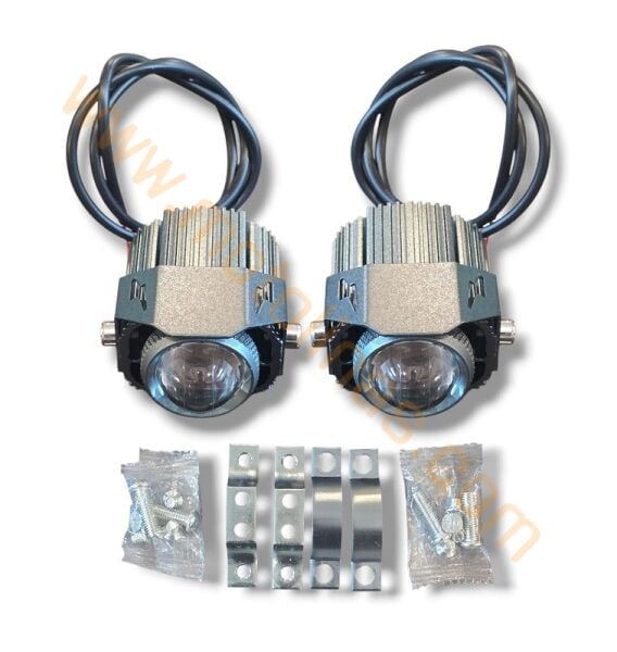 Motosiklet Atv Off Road Sis Farı Mercekli Sarı Beyaz Takım X3 Modlu Yüsek Işık