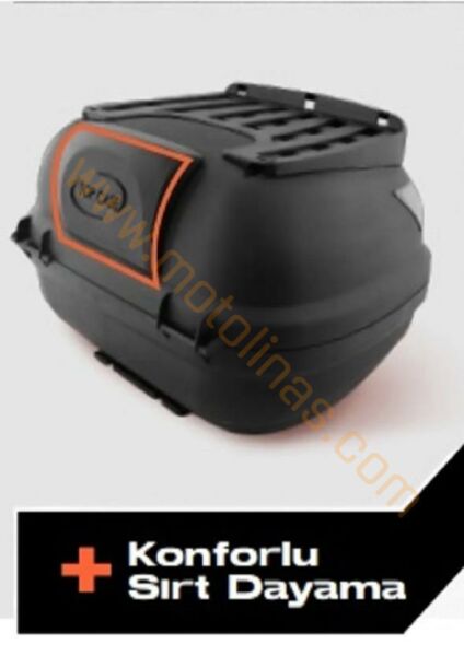 MOTOSİKLET ARKA TOPCASE ARKA ÇANTA 41 LİTRE SIRTIKLI BEYAZ