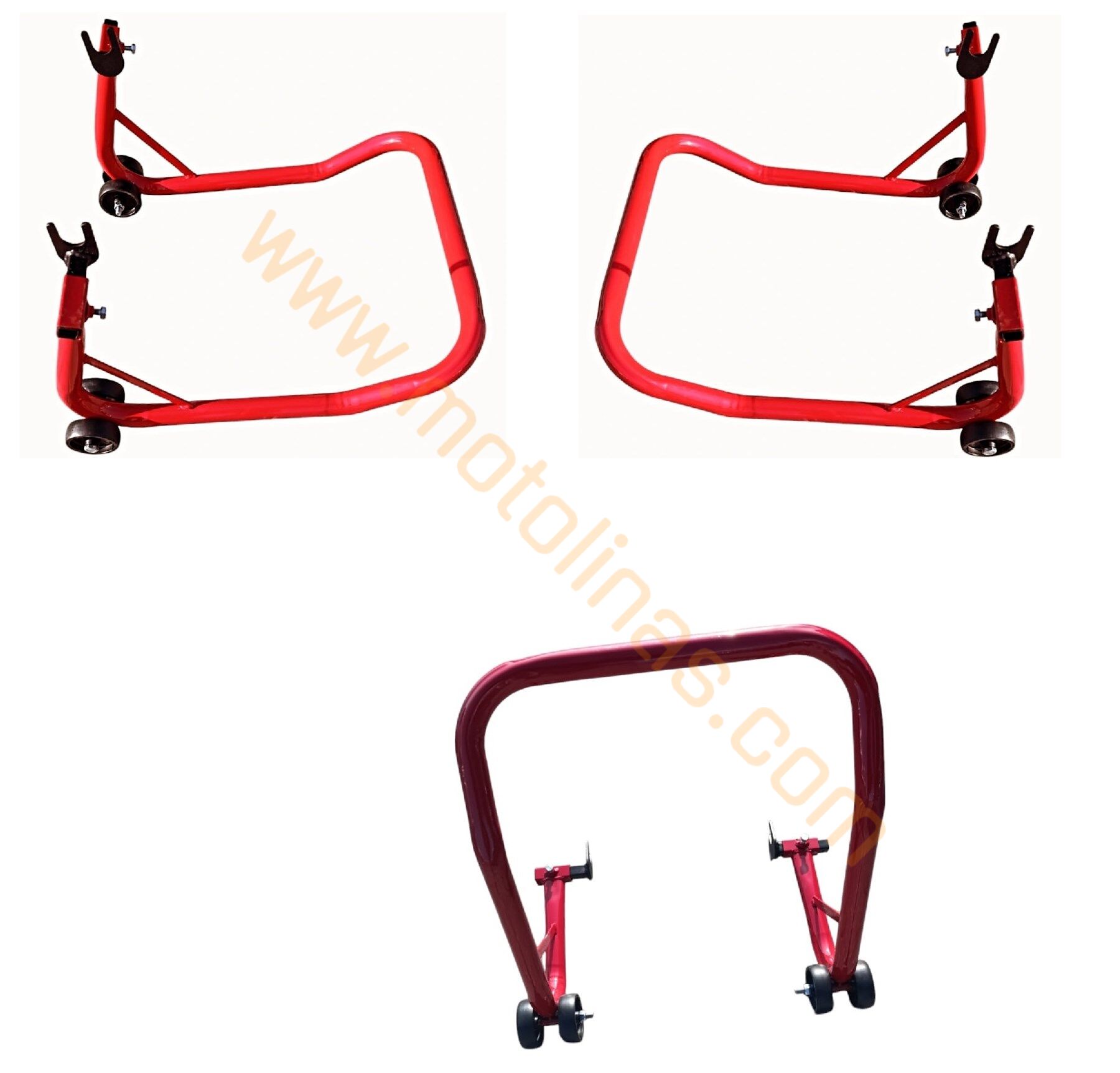 MOTOSİKLET KALDIRMA SEHPASI (32-2 mm BORU KALINLIĞI) KIRMIZI - UNİVERSAL