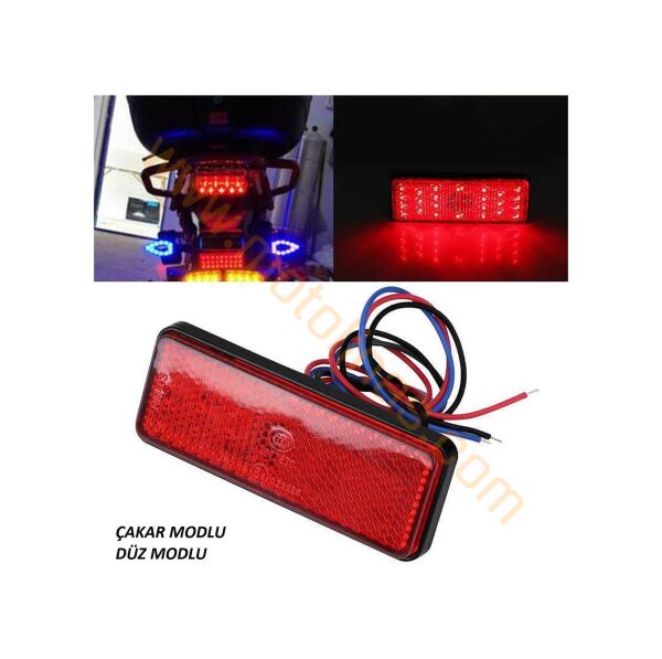 ARKA STOP PLAKA LATI YERİ LED STOP 2 MODLU ÇAKAR VE SABİT DİKDÖTGEN LED STOP