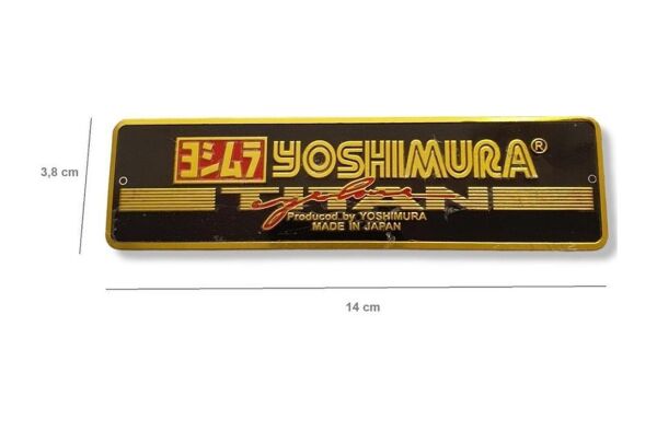 Yoshimura Gold Metal Egzoz Sticker Etiketi Yatay Universal Motosiklet