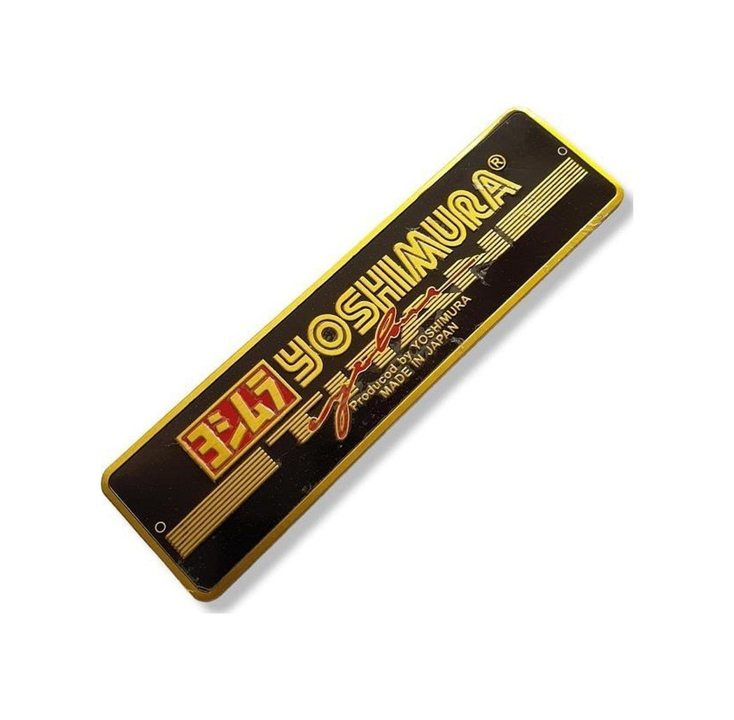 Yoshimura Gold Metal Egzoz Sticker Etiketi Yatay Universal Motosiklet