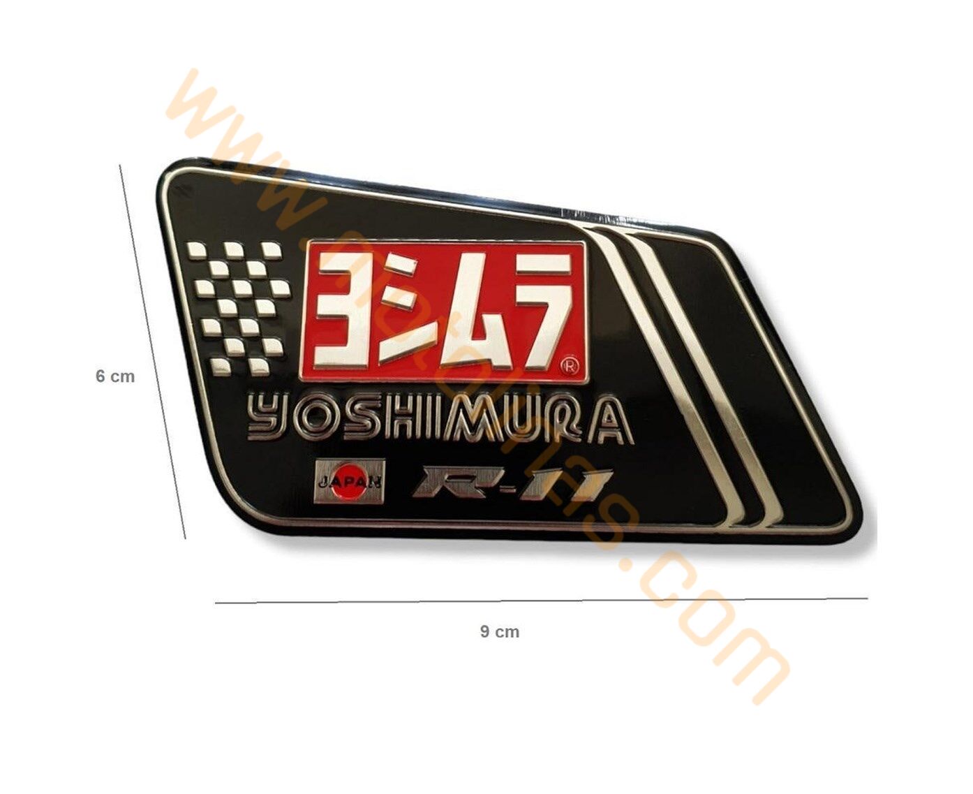 MOTOSİKLET EGSOZ STİCKER YANMAZ METAL YOSHIMURA ETİKET