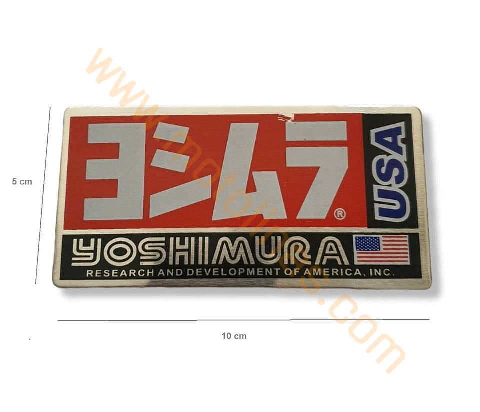 MOTOSİKLET EGSOZ STİCKER YANMAZ METAL YOSHIMURA ETİKET USA