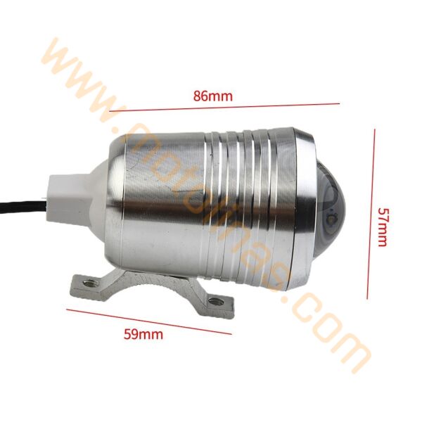 Motosiklet Sis Farı Uzun Kısa Modlu Gümüş Su Geçirmez, Scooter, Atv, Cross Universal