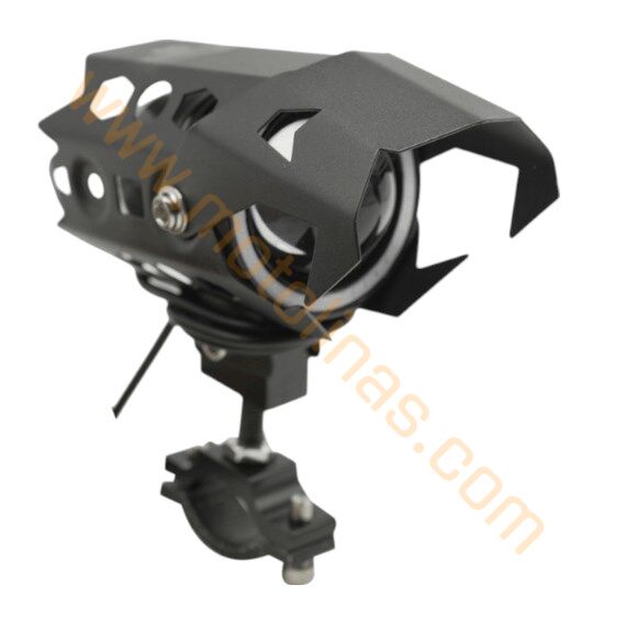 Motosiklet Sis Farı [Büyük Boy] Çakar Mod Mercekli Model Kafesli Sis Farı