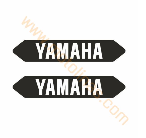 YAMAHA UYUMLU 7,5cm X 1,5 cm ÖZEL LOGO DAMLA STICKER 2 li