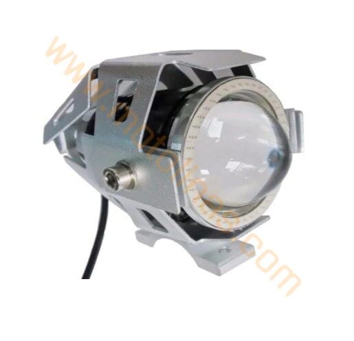 Motosiklet Sis Farı [Gümüş] Mercekli Çakar Ve Angel Modlu, Yüksek Işıklı Motosiklet Sis Lambası