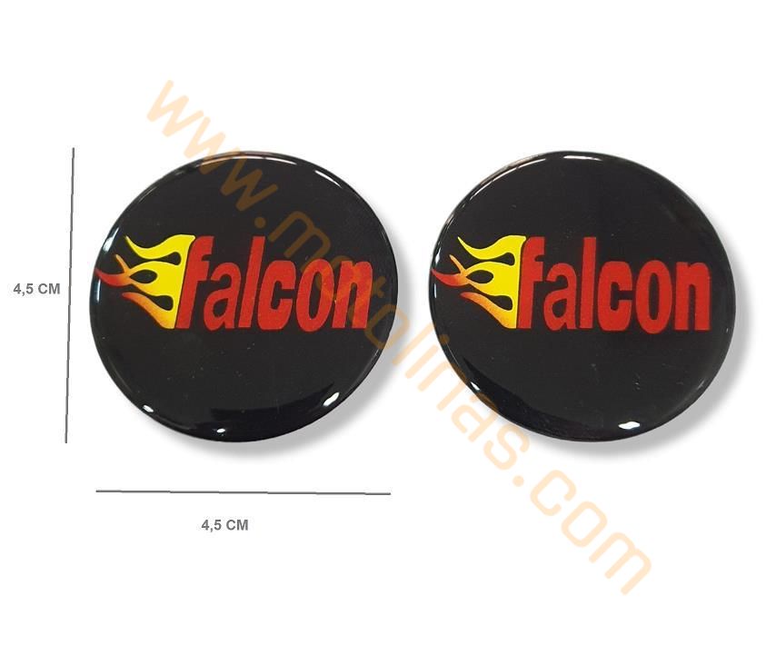 FALCON UYUMLU STİCKER 2 li set 5X5 cm FALCON LOGO , FALCON ETİKET DAMLA