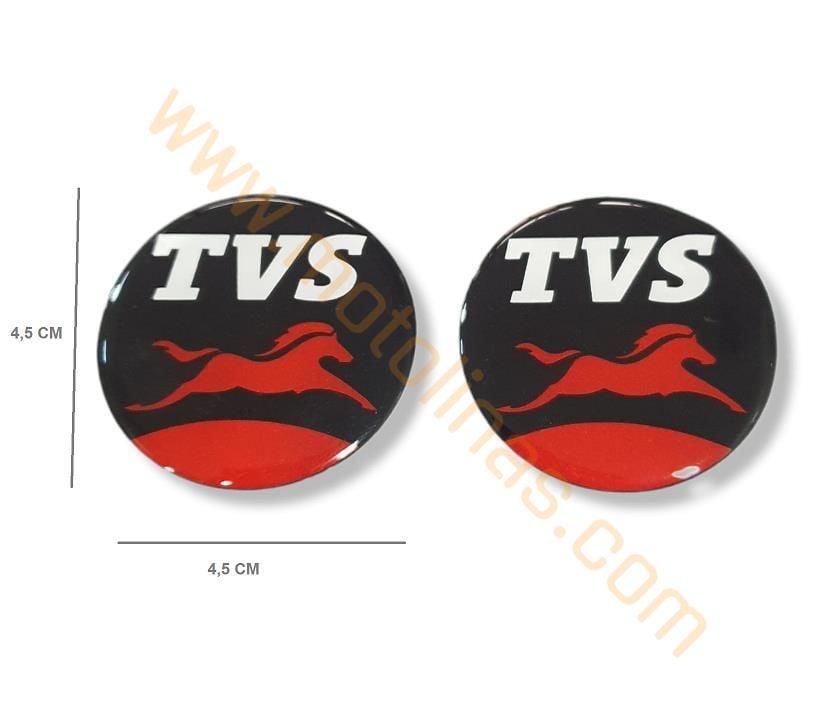 TVAS UYUMLU STİCKER 2 li set 4cm TVS LOGO , TVS ETİKET DAMLA