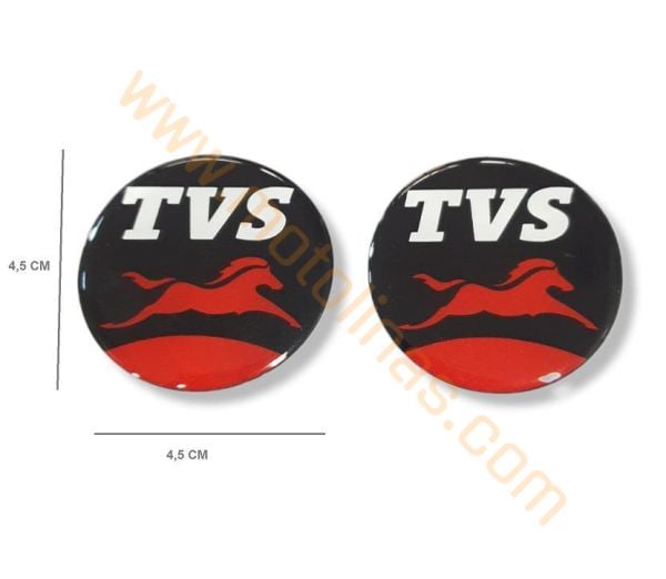TVAS UYUMLU STİCKER 2 li set 4cm TVS LOGO , TVS ETİKET DAMLA