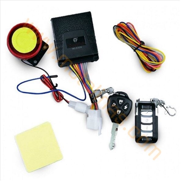 Motosiklet Alarm Seti İşlenmemiş Anahtarlı, Su Geçirmez