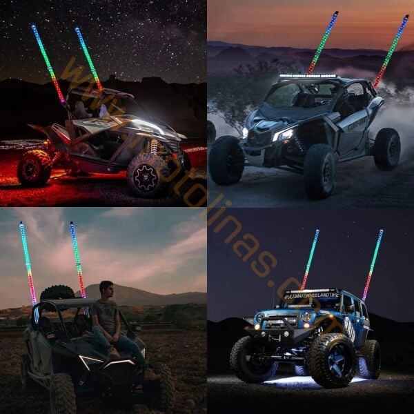 LED JOP ANTEN ÇOK RENKLİ [55cm] BAĞLANTI APARATLI - AKSESUAR