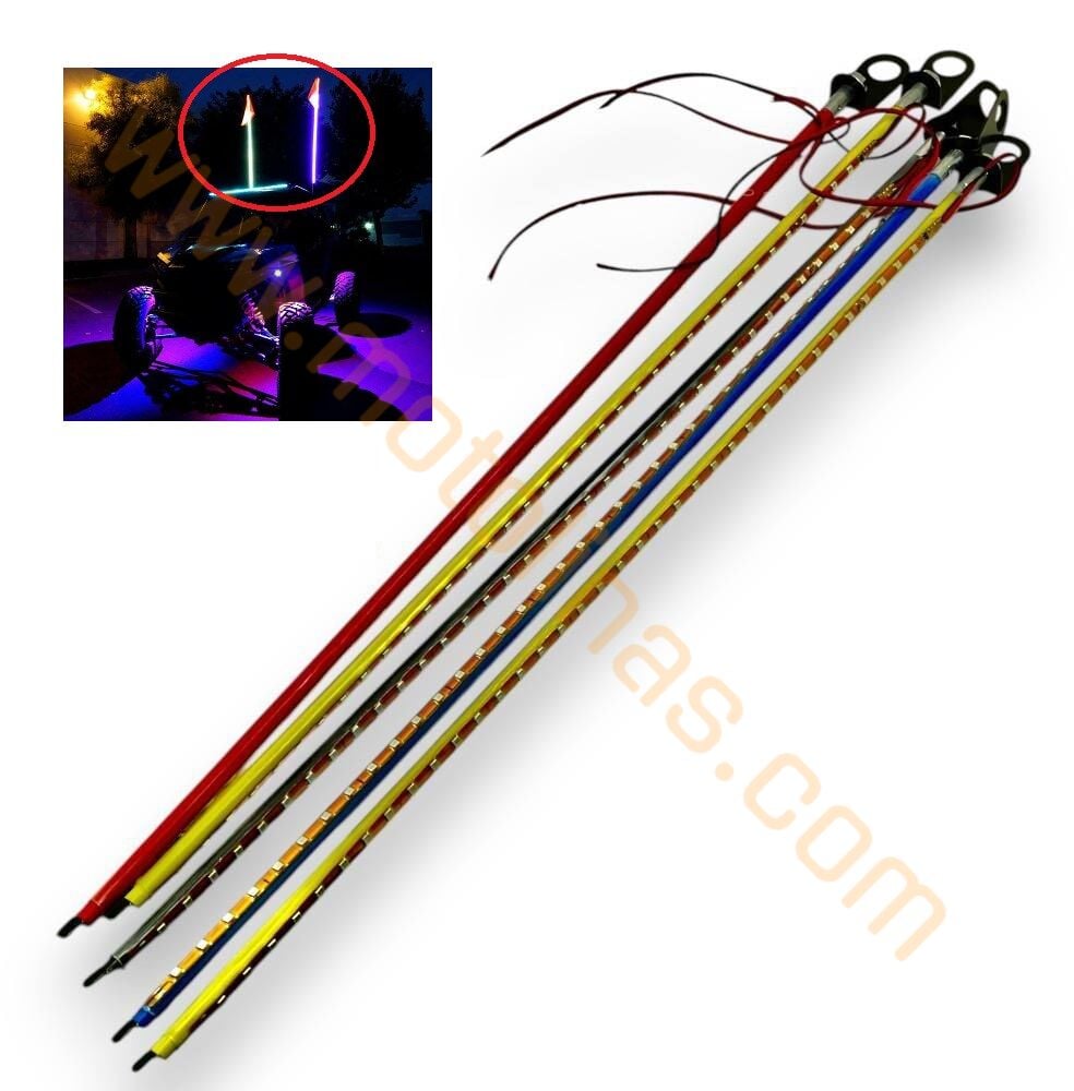 LED JOP ANTEN ÇOK RENKLİ [55cm] BAĞLANTI APARATLI - AKSESUAR