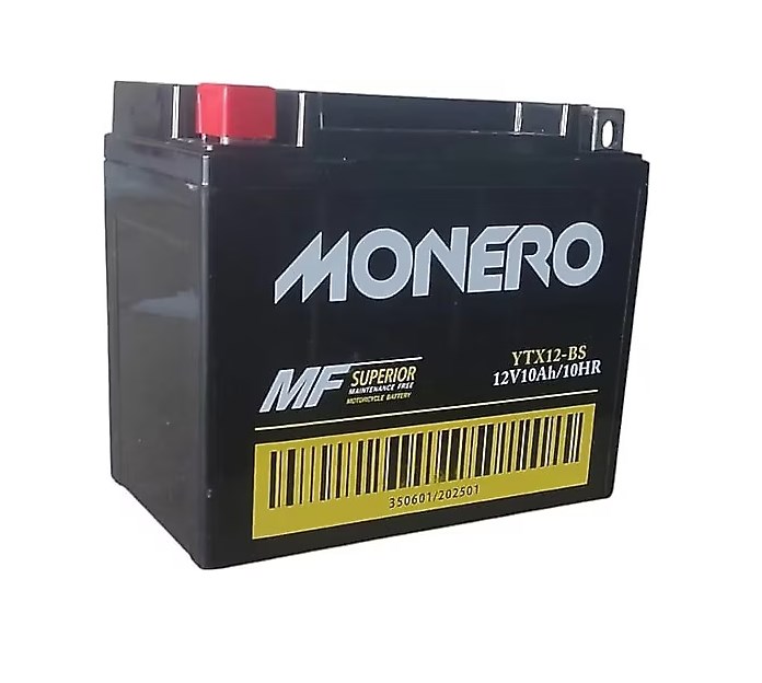 Monero YTX12-BS 12V 10Ah Motosiklet ATV Aküsü 150x86x131 Bakımsız