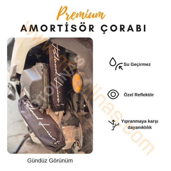 ARKA AMORTİSÖR ÇORABI KILIFI 2 ADET 29cm [REFLEKTÖRSÜZ/YAZILI] - UNİVERSAL