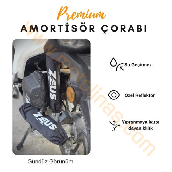 ARKA AMORTİSÖR ÇORABI KILIFI 2 ADET 31,5cm [REFLEKTÖRSÜZ/ZEUS] - UNİVERSAL