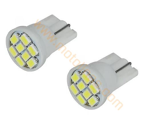 DİPSİZ 8 LEDLİ PARK AMPULÜ T10 5W 12V [TURUNCU][SET] - MUHTELİF