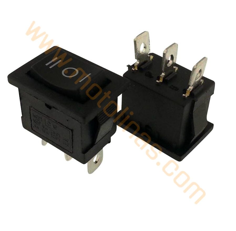 Kaporta Grenaj Üstü Düğme Çıt Çıt [3 Pin] Dikdörtgen On Off On Anahtarı - Universal