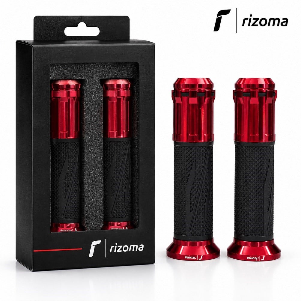 Rizoma Premium Motosiklet Elcik Takımı Kırmızı Model 022 Universal 22 mm Gidon Uyumlu