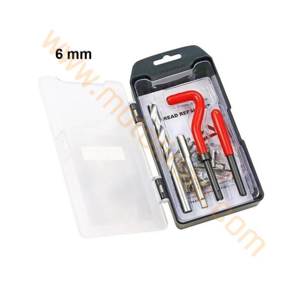 Motosiklet Makina Diş Onarım Helicoil Metrik Dişli Yuvası 6mm Full Set