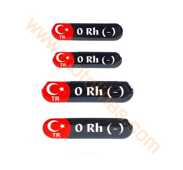 KAN GRUBU 4 lü SET DAMLAR STİCKER ( 0 RH - )