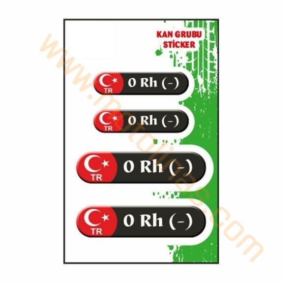 KAN GRUBU 4 lü SET DAMLAR STİCKER ( 0 RH - )