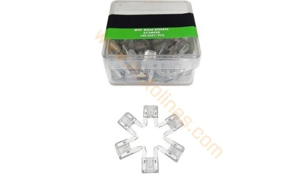 MİNİ BIÇAK SİGORTA 25 AMPER ( 100 ' LÜ PAKET )