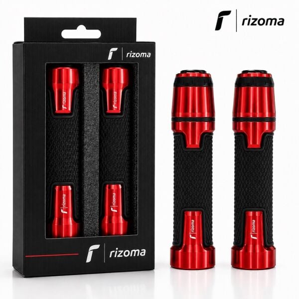 Rizoma Premium Motosiklet Elcik Takımı Kırmızı Model 028 Universal 22 mm Gidon Uyumlu