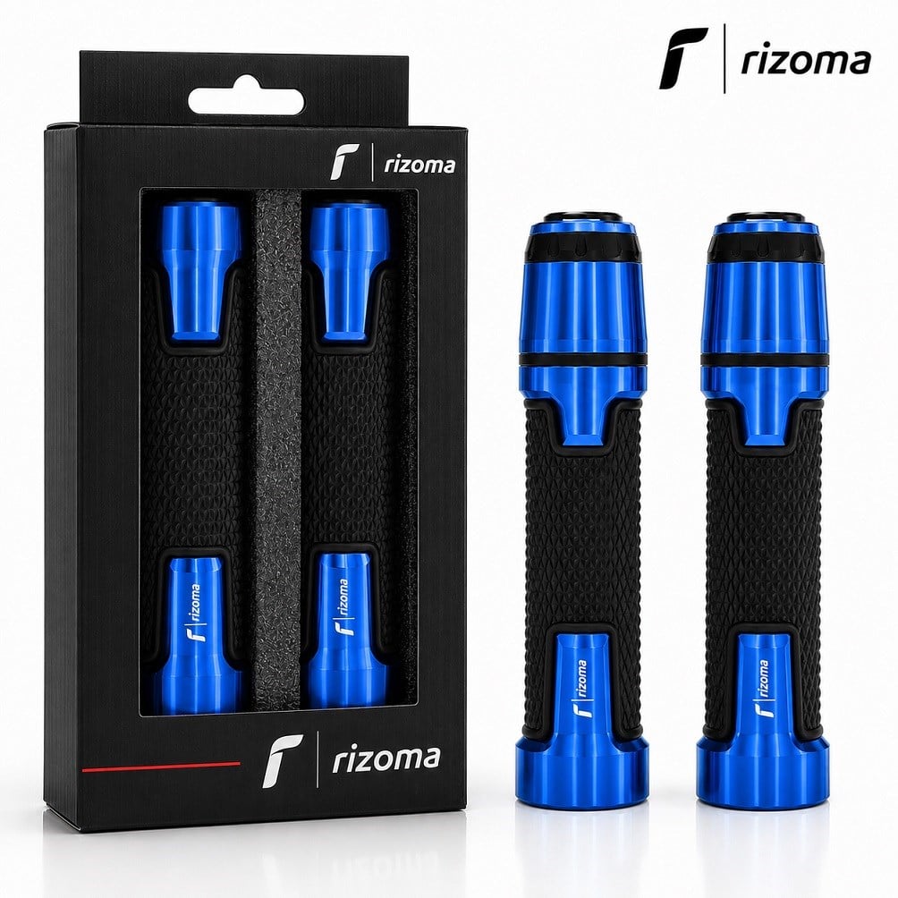 Rizoma Premium Motosiklet Elcik Takımı Mavi Model 029 Universal 22 mm Gidon Uyumlu