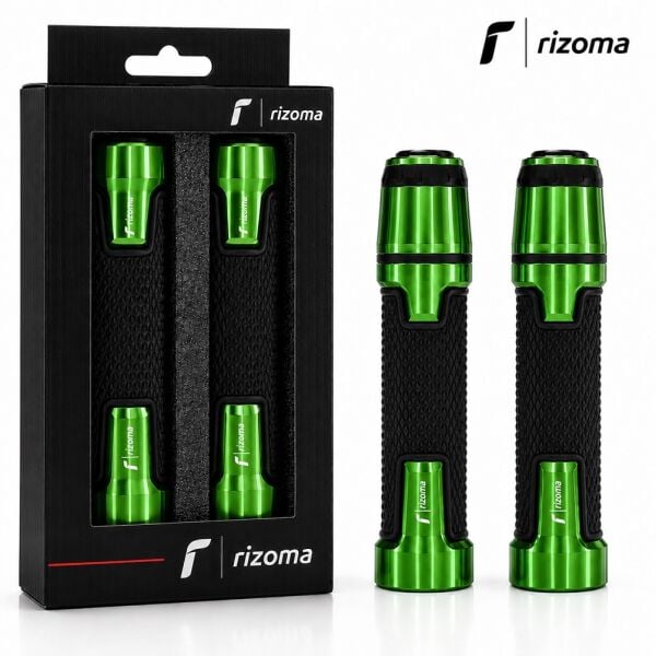 Rizoma Premium Motosiklet Elcik Takımı Yeşil Model 032A Universal 22 mm Gidon Uyumlu
