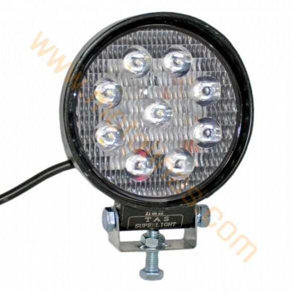 Off Road Sis Farı Lambası 9 Ledli YUVARLAK 1 ADET Paket Su Geçrmez LED