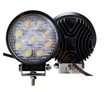 Off Road Sis Farı Lambası 9 Ledli YUVARLAK 1 ADET Paket Su Geçrmez LED