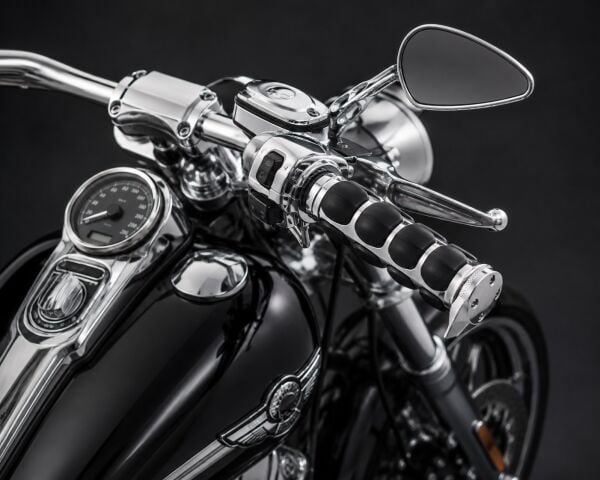 Rizoma Premium Motosiklet Elcik Takımı Chopper Cruiser Model Universal 22 mm Gidon Uyumlu Siyah