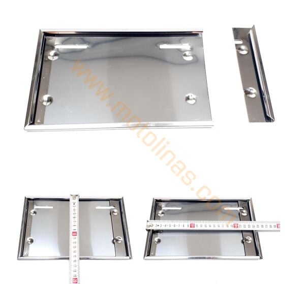 MOTOSİKLET PLAKALIK NİKEL SAÇ 25cm x 16cm - UNİVERSAL