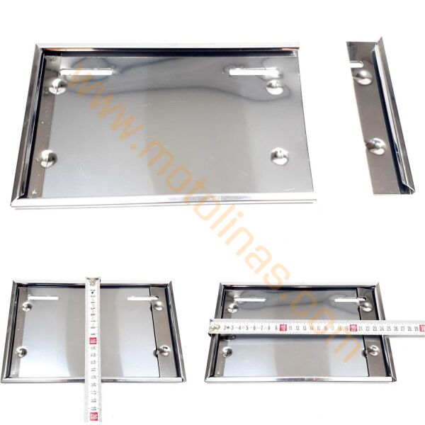MOTOSİKLET PLAKALIK NİKEL SAÇ 25cm x 16cm - UNİVERSAL
