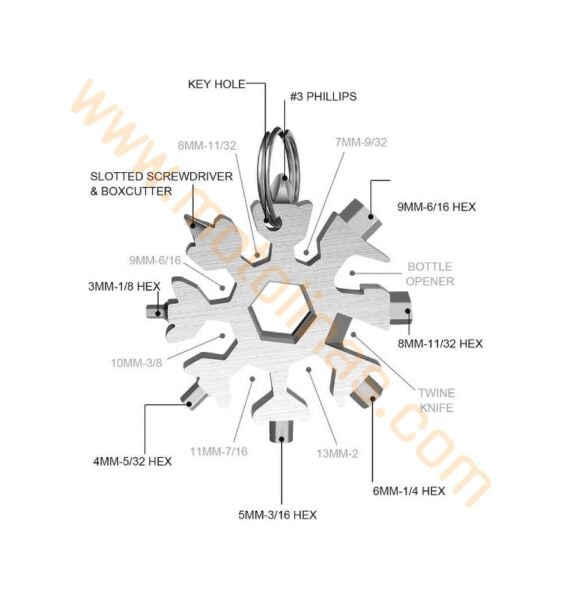 Çok Amaçlı Tornavida Seti Mini Kar Tanesi Tasarım - İthal