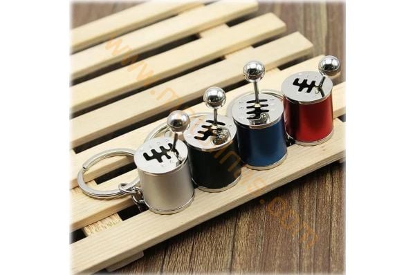 Buffer Hareketli Araba Vites Anahtarlık Altı Hız Manuel Vites Dişli Shifter Topuzu Metal Anahtarlık