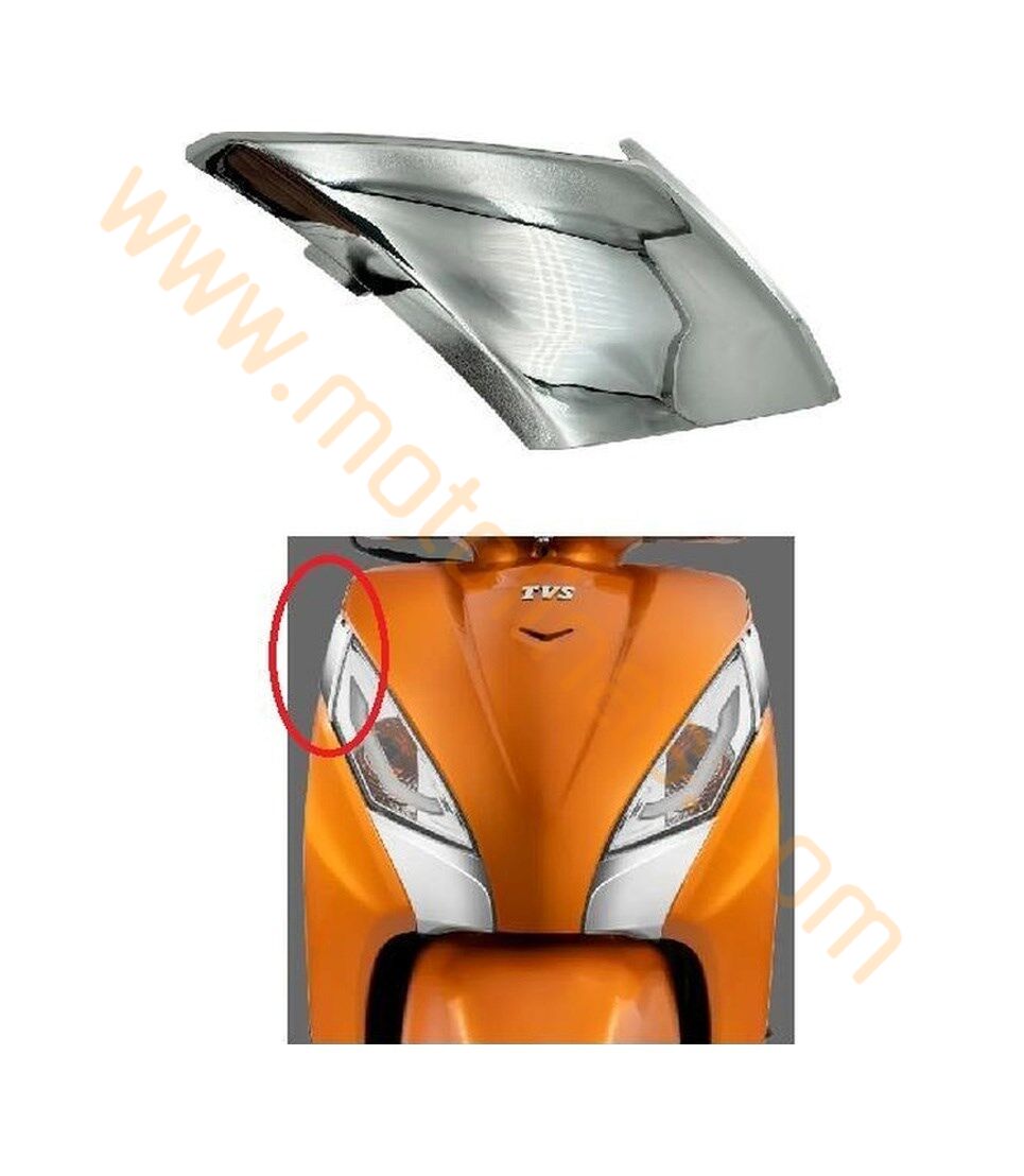 TVS JUPİTER 125 ÖN GRENAJ NİKELAJ PARÇA SAĞ ÜST KROM PLASTİK