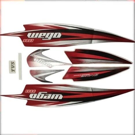 Arma Seti Sticker Seti Kırmızı - Tvs Wego 110 Yeni Model