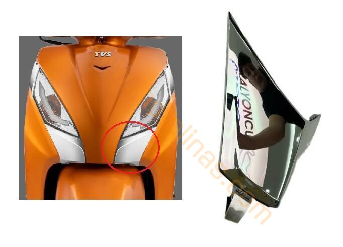 TVS JUPİTER 125 ÖN GRENAJ NİKELAJ PARÇA SOL ALT KROM PLASTİK