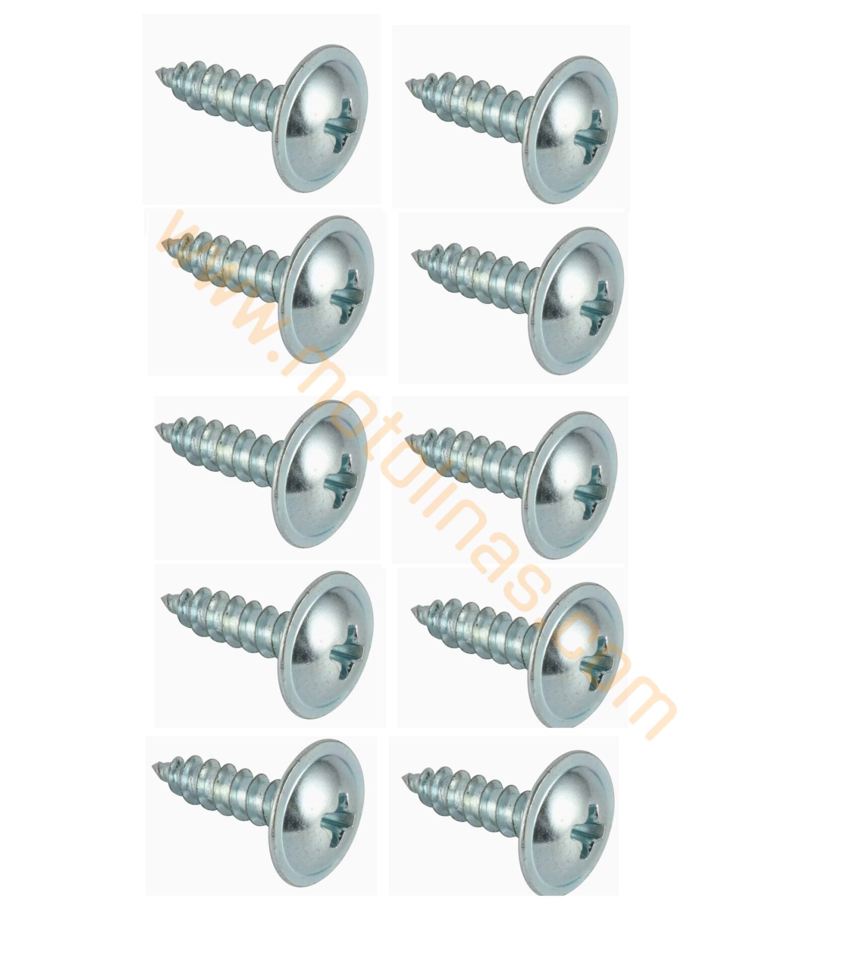 Motosiklet Grenaj Kaporta Klips Vidası Küçük Nikel – 10 Adet Set