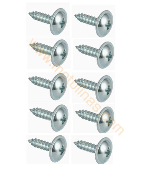 Motosiklet Grenaj Kaporta Klips Vidası Küçük Nikel – 10 Adet Set