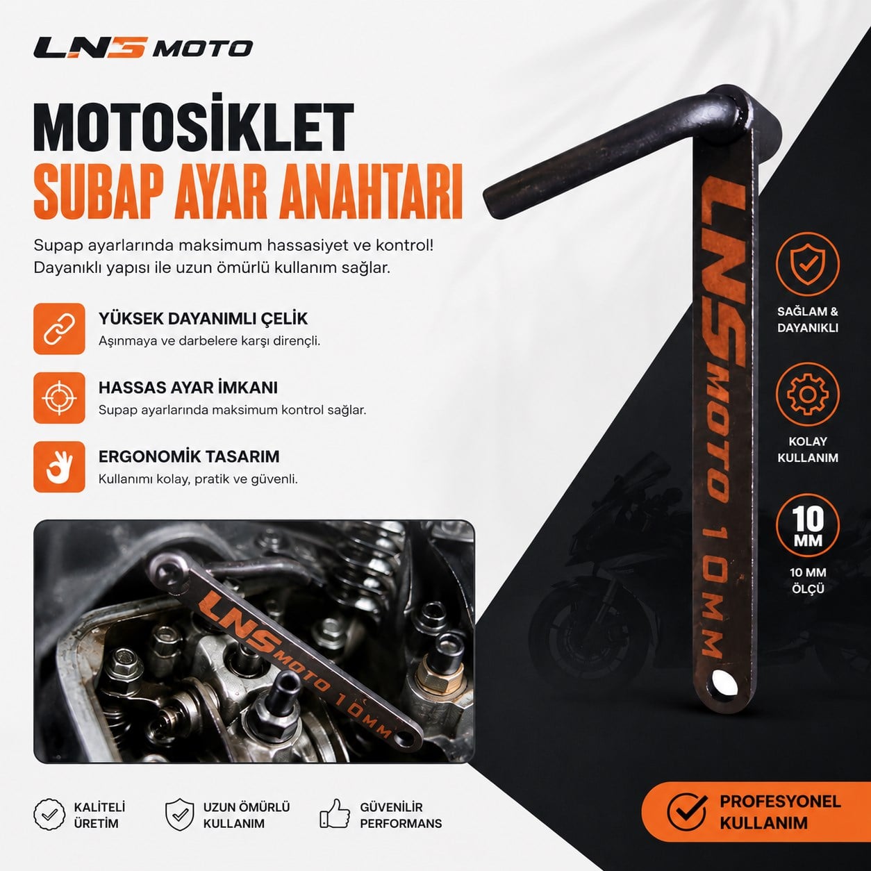 Subap Ayar Anahtarı [10mm] Lnsmoto - Motosiklet