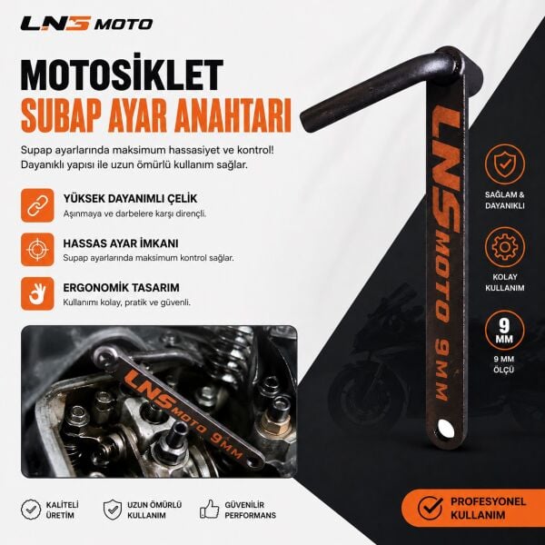 Subap Ayar Anahtarı [9mm] Lnsmoto - Motosiklet