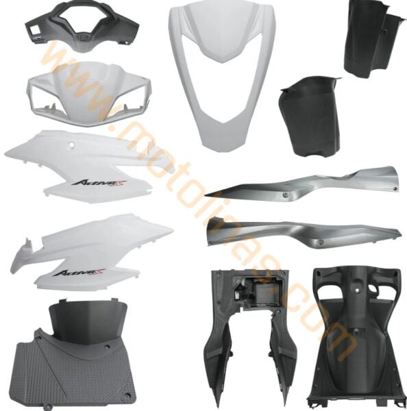 Kaporta Seti 12 Parça Eski Model [a Kalite] Beyaz - Honda Activa S 125
