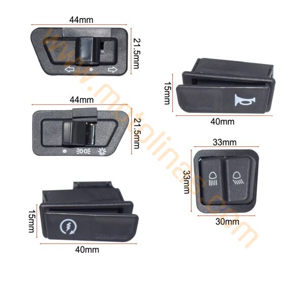 SCOOTER - ARORA SPECIAL-ALFA DÜĞME SETİ 5 Lİ